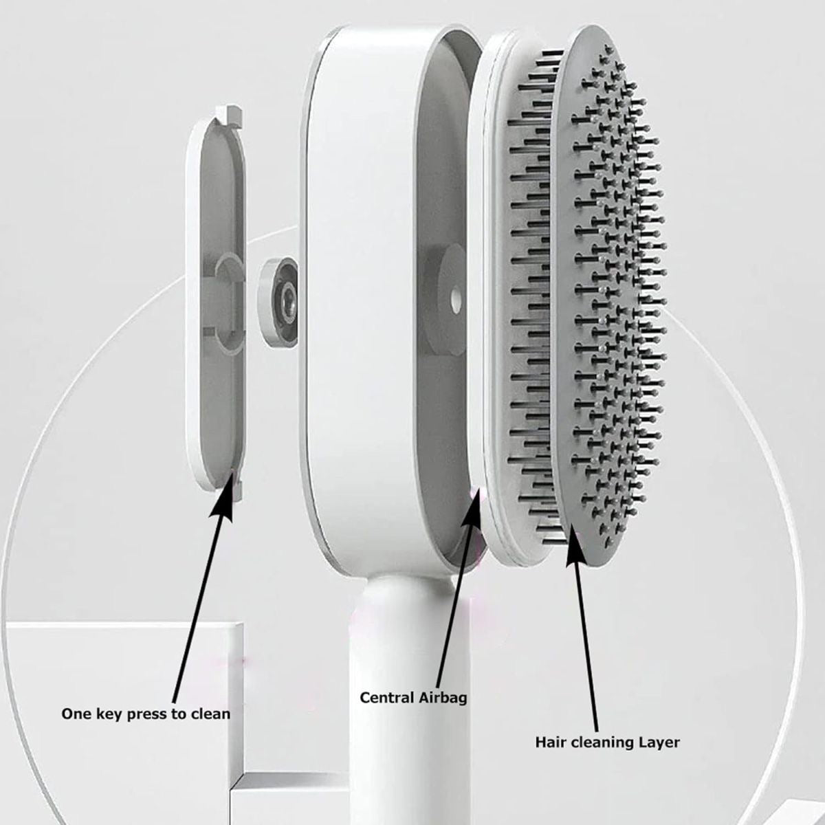 Effortless Hair Care: Self-Cleaning Brush