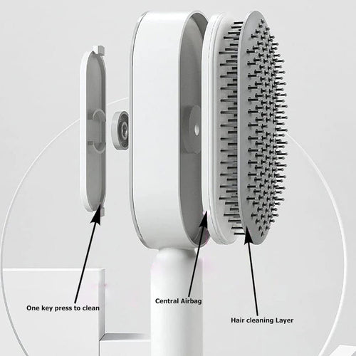 Effortless Hair Care: Self-Cleaning Brush