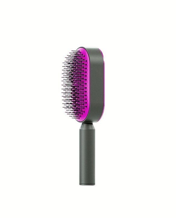 Effortless Hair Care: Self-Cleaning Brush