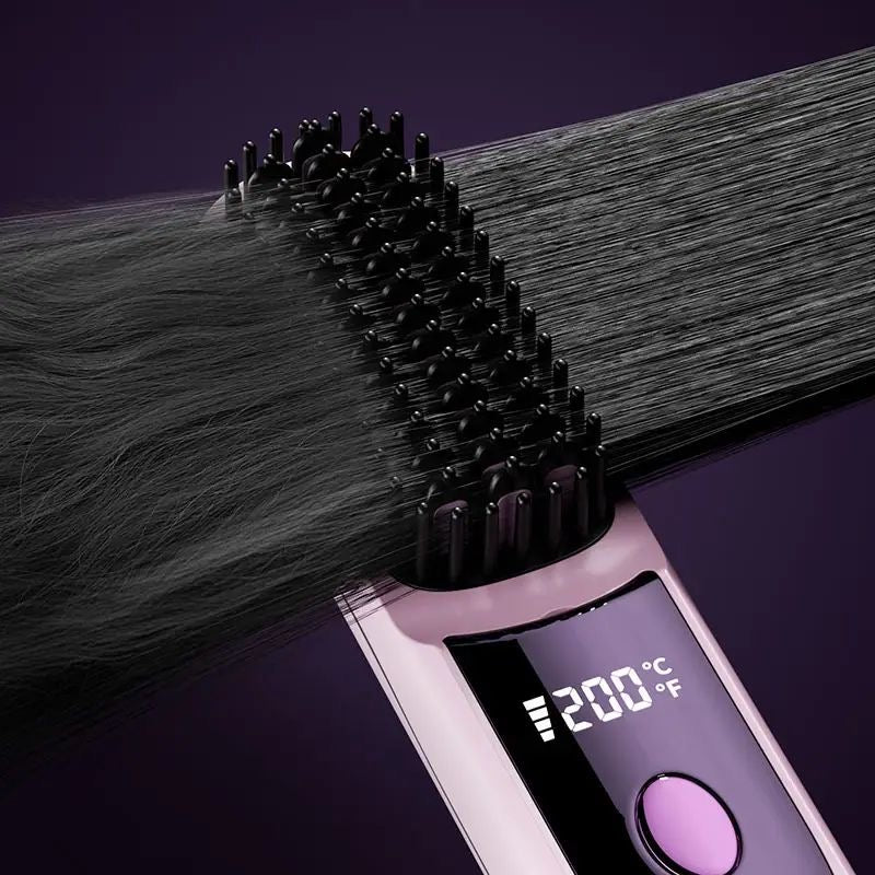 Sleek On-the-Go: Portable Hair Straightening Brush